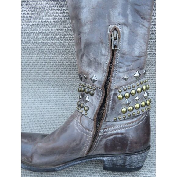 Old Gringo Belinda Womens Size 7 B Brown Studded 18.5" Tall Western Boots - Picture 11 of 16
